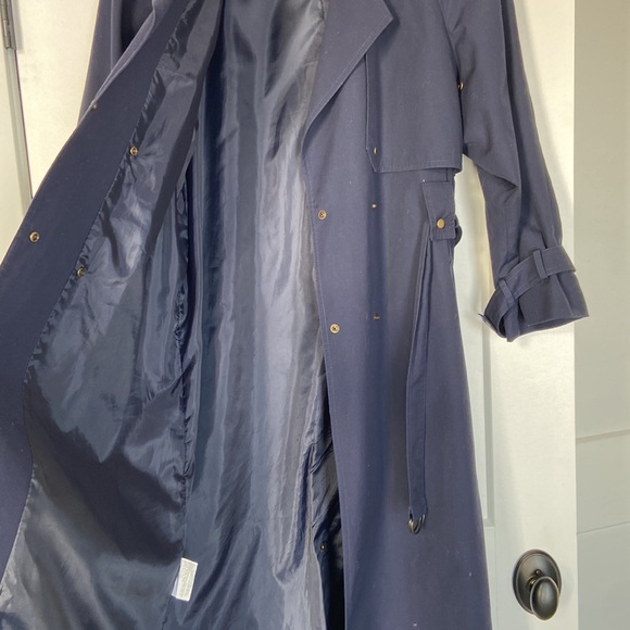 Vintage Navy Trench Coat Size 7/8 - Picture 3 of 10